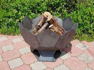 Large Size Farmhouse Garden Cooking Kadai Picnic <b>Camping</b> Handcrafts Sheet Iron Freestanding Fire Pit Outdoor Accessories - Product Image 2