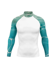 <b>Men</b> Rash Guard Swim <b>Shirts</b> UPF 50 Base layer Long Sleeve Skins <b>Compression</b> Performance Fit Top <b>Shirt</b> <b>for</b> Surfing and Diving - Product Image 2