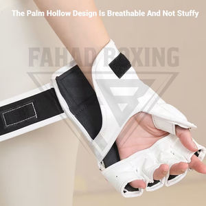 Guantes de Boxeo y MMA de Primera Calidad Hechos a Mano con Contraste de Color Dorado y Blanco, de Gran Venta, al Mejor Precio de Fábrica - Product Image 4