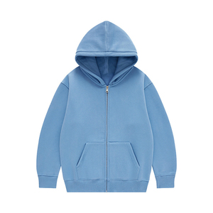 เสื้อฮู้ดซิปผ้าฟลีซเนื้อหนาคุณภาพพรีเมียมปี 2025 แบบเรียบ ยูนิเซ็กส์ ไซส์ใหญ่พิเศษ สั่งทำได้ - Product Image 3