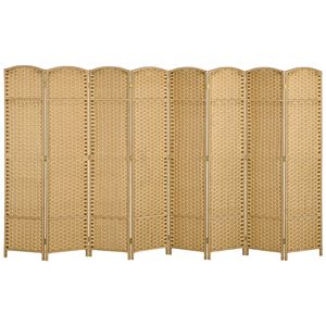 Divisorio per Stanza a 8 Pannelli Autoportante, Altezza 5,6 Piedi, in Legno Naturale per Casa e Ufficio, Carta/MDF - Product Image 1