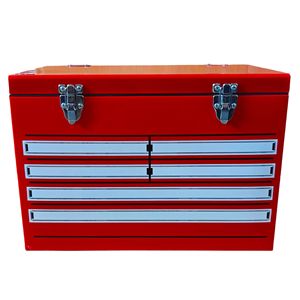 Serie Nostalgia 21 Qt. Frigo Portatile in Metallo Stile Cassetta degli Attrezzi Industriale Retrò 20L Rosso per Campeggio e Tailgating - Product Image 4