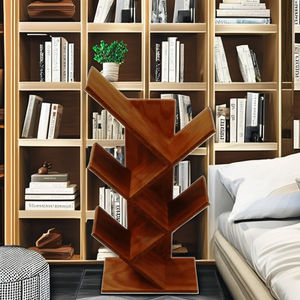 Étagère à livres moderne à 3 niveaux en contreplaqué de pin américain pour salon et chambre à coucher - Product Image 6