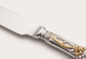 Elegant Metal Flatware Set With <b>Gold</b> Accented Handles High <b>Mirror</b> Polish Rust Resistant For Wedding <b>Table</b> Use - Product Image 2