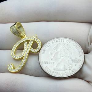 Pendentif Alphabet en Moissanite et Diamant sans Chaîne, en Argent Sterling 925, Style Iced Out, Cadeau d'Anniversaire, Pendentif Lettre - Product Image 4