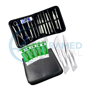 Kit de formation en suture chirurgicale de 55 pièces, certifié CE, ensemble d'instruments de chirurgie générale avec lames de scalpel et étui de transport - Product Image 2