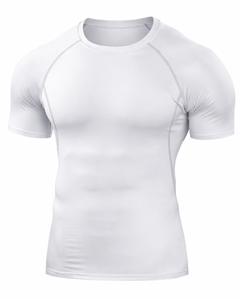 Mens Compression Gym <b>T</b> <b>Shirt</b> <b>90</b> <b>Polyester</b> <b>10</b> <b>Spandex</b> Custom Logo Quick Dry Breathable Sportswear - Product Image 3
