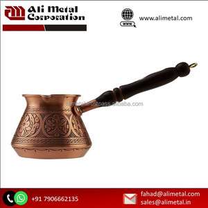 ¡Kahve! Olla de Cobre para Rituales de Café con Mango de Madera Personalizable - Product Image 6