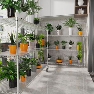 NSF 6000 libbre per scaffalature metalliche a 6 livelli con ruote cromate 186082 in metallo regolabile in altezza per Garage da 6000 libbre - Product Image 4