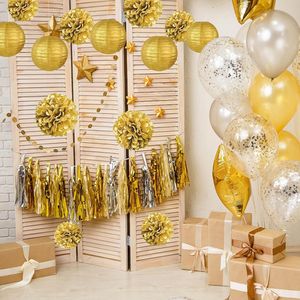 Set di 100 Fogli di Carta Velina Metallizzata Oro 35x50 cm per Decorazioni Natalizie e Anniversari; per Confezioni Regalo Festive - Product Image 2