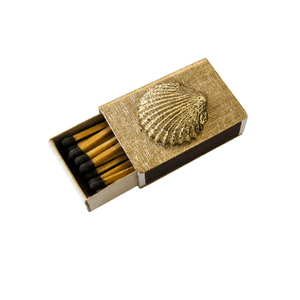 Handcrafted Solid Brass Seashell <b>Matchbox</b> Holder Decorative Match Case Luxury Candle Accessory Fireplace Tabletop Home Decor - Product Image 1