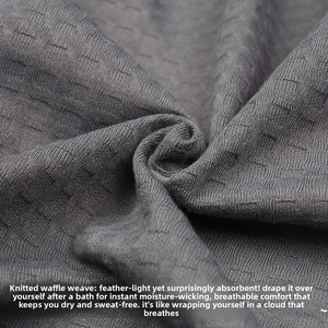 Peignoir gaufré printemps-été pour femme, combinaison <span class=keywords><strong>de</strong></span> sauna épaisse, robe <span class=keywords><strong>de</strong></span> bain absorbante à séchage rapide pour <span class=keywords><strong>homme</strong></span>, idéale pour les vacances - Product Image 2