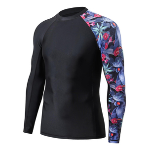Chemises de sport pour hommes en polyester/coton respirant à col rond et manches longues, haute performance, pour la course à pied et la salle de sport, vente en gros - Product Image 3