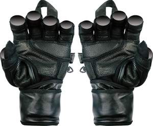 Guantes de Gimnasio de Cuero con Muñequeras Integradas de 2 Pulgadas de Ancho para Agarre y Entrenamiento de Fuerza - Product Image 4