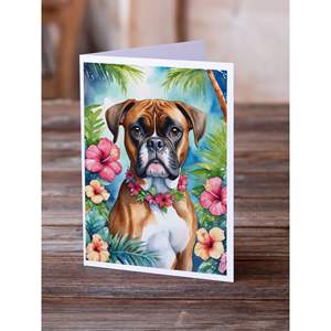 Cartes de voeux Luau par Boxer Pack de 8 capricieux A7 Taille 5x7 Cartes vierges avec enveloppes - Product Image 2
