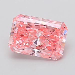 Lab grown Fancy <b>Pink</b> Radiant Cut Rectangle Loose Diamond For Jewelry Making - Product Image 2