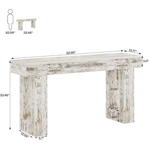 63-Inch Wooden <b>Sofa</b> <b>Table</b> for Entryway Console <b>Tables</b> Product Category - Product Image 5