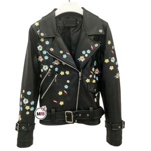 Veste en cuir PU pour femme de qualité supérieure, avec logo personnalisé, fermeture éclair, manches longues, chaude, respirante, neuve, vente en gros - Product Image 6