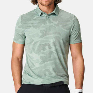 เสื้อโปโลกอล์ฟซับเหงื่อ พิมพ์โลโก้ตามสั่ง แห้งเร็ว เสื้อทำงานผ้าโพลีเอสเตอร์เรียบ ซับลิเมชั่น เสื้อยูนิฟอร์มเปล่าสำหรับผู้ชาย - Product Image 1