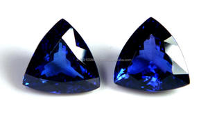 Bijoux DIY Pierres Précieuses Tanzanite Naturelle Calibrée Taille Trillion Facettes Coupe Lâche Pierres Précieuses De Guérison Avec Certification - Product Image 3