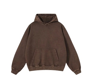 Venta al por mayor 300gsm 100% algodón impresión Digital Regular Fit transpirable gota hombro forrado Sudadera con capucha de punto de lana temporada de otoño - Product Image 3