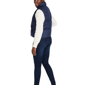 เสื้อกั๊กพัฟเฟอร์แขนกุดสำหรับผู้หญิง เสื้อกั๊กขนเป็ดสำหรับฤดูหนาว ปักโลโก้ได้ตามต้องการ เสื้อกั๊กสำหรับกิจกรรมกลางแจ้ง สไตล์คลาสสิก เสื้อปักลาย - Product Image 3