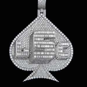 Colgante Personalizado en Forma de Espada, Estilo Hiphop, Plata 925, Oro 10K, Letras 3D Personalizadas, Diamantes Moissanite VVS, Colgantes Finos - Product Image 1