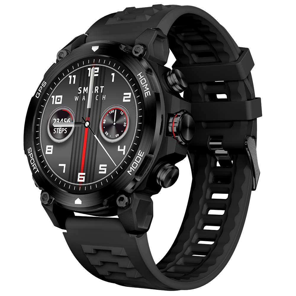 Black+Silicone strap