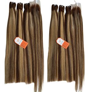 Prix de gros de trame droite à cuticule alignée cheveux Remy couleur piano du fournisseur de cheveux vietnamiens - Product Image 6