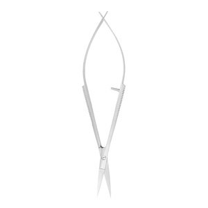 Ciseaux à cuticules à lame courbée à ressort, lames auto-affûtantes, micro-ciseaux à cuticules, usage professionnel en salon de beauté, pour l'élimination des poils des sourcils et des cils - Product Image 2