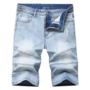 Custom Solid Color Streetwear <b>Men</b> Cargo Denim <b>Jeans</b> Shorts Custom High Quality Vintage Acid Washed Summer <b>Men</b> Denim Shorts - Product Image 1