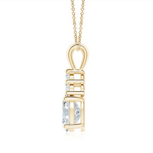 Colgante de Diamante Cultivado en Laboratorio con Corte Ovalado Certificado por IGI, Detalles de Diamantes, Oro 10K/14K/18K, Plata 925/935, Estilo Étnico para Compromiso y Boda - Product Image 2