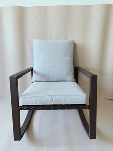 Modern Rattan Outdoor <b>Garden</b> <b>Set</b> with 2 Comfortable Chairs Weather Resistant Table Contemporary Design for Hotel & Courtyard Use - Product Image 3