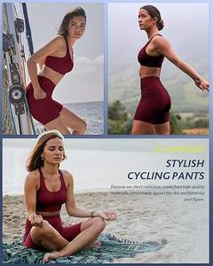 Shorts de fitness pour femmes de qualité supérieure avec poches, séchage rapide, vêtements de sport, shorts légers - Product Image 4