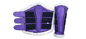 Botas de Protección para Tendones de Caballo con Brillo Morado, Equipo de Equitación para Entrenamiento - Product Image 1