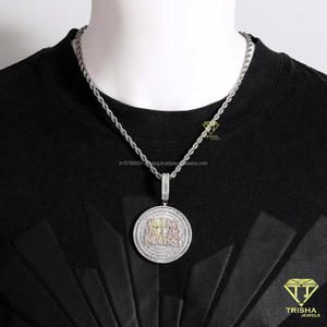 Custom Billion Dollar Pendant for Men with Hand Set Moissanite Diamonds and 925 Silver Hip Hop Jewelry - Product Image 4
