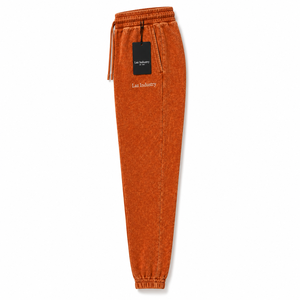 Pantalon de survêtement pour homme, nouvelle mode, qualité supérieure, délavé à l'acide, taille haute, couleur unie, 100% coton, respirant, séchage rapide, pour usage décontracté - Product Image 2