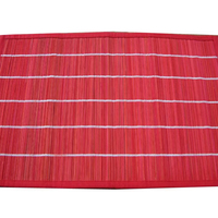 Sets de table rectangulaires en bambou tissé de qualité supérieure, écologiques, réutilisables et durables