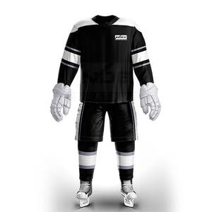 Conjunto de Jersey de Hockey sobre Hielo Index para Hombre, Manga Larga, Cuello en V, Rayado, Transpirable, Uniforme de Poliéster para Adultos, Ropa Deportiva para Todas las Temporadas - Product Image 1