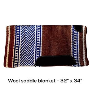 Manta de Lana Premium para Silla de Montar Western 32x34 con Absorción de Impactos y Antideslizante, Envío Gratis - Product Image 4