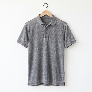 Men's Summer Burnout <b>Polo</b> <b>Shirt</b> <b>Vintage</b> Texture Premium Casual <b>Polo</b> OEM ODM Wholesale Factory Custom Wash Low MOQ - Product Image 3