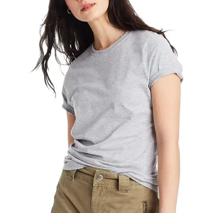T-shirts classiques blancs pour femmes, manches courtes, coton respirant, haute qualité, pré-rétrécis, décontractés, basiques, pour tous les jours - Product Image 5