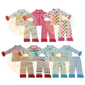 <strong>Christmas</strong> <strong>Baby</strong> Sui Cartoon Pajama Set Kids <strong>Outfits</strong> for Girls <strong>Cute</strong> Autumn Winter Girls Clothing Red <strong>Christmas</strong> Print Pajama Set - Product Image 2