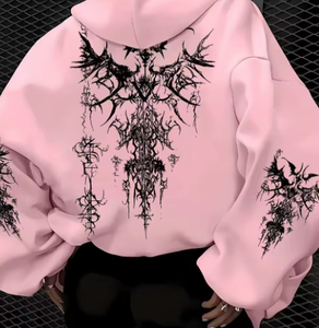 American <b>Gothic</b> Women's <b>Hoodie</b> for Autumn and Winter, New Casual and Fashionable, Suitable for Both Men and Women's Street Wear - Product Image 2