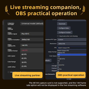 Tarjeta de Captura de Video VD15 4K 166Hz RGB con VRR (Frecuencia de Actualización Variable) para USB-C, Compatible con <span class=keywords><strong>MP4</strong></span>, para Juegos, Transmisión en Vivo, Dron DJIJ - Product Image 6