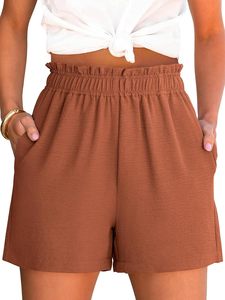 Women's Spandex/Polyester Floral Lounge Shorts High <b>Waist</b> <b>Elastic</b> Drawstring Casual Summer Beach Soft Breathable Knit Athletic - Product Image 1