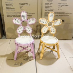 Silla Infantil de Mimbre Natural Hecha a Mano para Alquiler, Silla para Niños Pequeños para Fiestas de Cumpleaños, Bodas y Eventos, Muebles de Fábrica OEM - Product Image 5