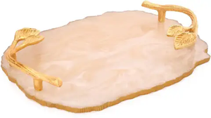 ถาดเรซิ่นและจานเสิร์ฟลายดอกไม้เพ้นท์มือ กันน้ำ สำหรับใช้ในครัว - Product Image 6
