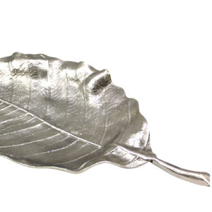 Plateau de service décoratif en aluminium en forme de feuille pour fruits et collations, idéal pour la maison et la table – Vente en gros - Product Image 4