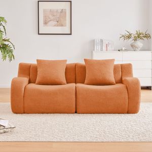 Divano in Morbido Tessuto Teddy Senza Struttura, Spugna ad Alta Densità 32D, Design Antiscivolo, Nessun Montaggio Richiesto, Divani Essenziali per Soggiorno - Product Image 3